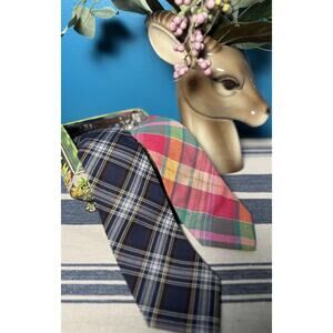 Vintage Prep Chaos Duo Plaid Ties |Old Money | Pendelton And Bowen Tiesmith |